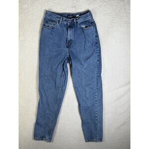 Vintage Gap Mom Jeans Womens 10 28x29 Blue Reverse Fit USA Made High Rise READ